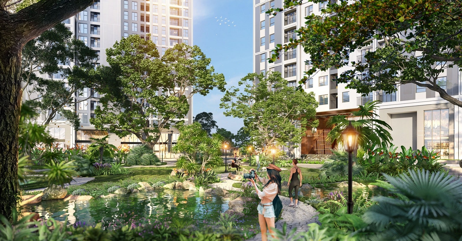 Không gian xanh trong dự án Feliz Homes.